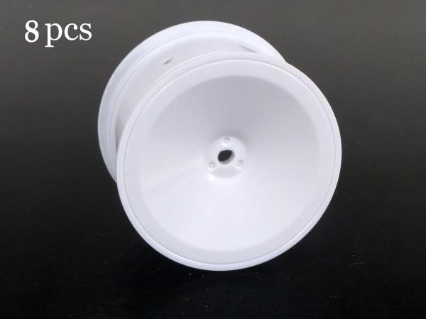 Rear Wheels 2.2in 12mm (White) MSB1 (8 Stk)